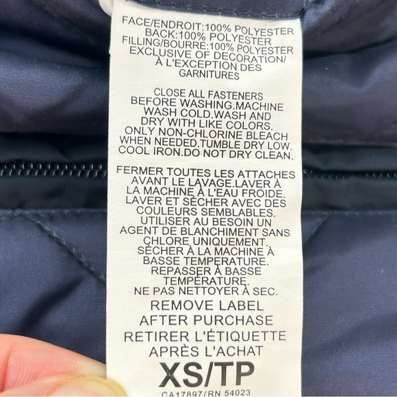 Banana Republic Reversible Polka Dot Puffer Vest Size XS Women’s - Picture 14 of 15